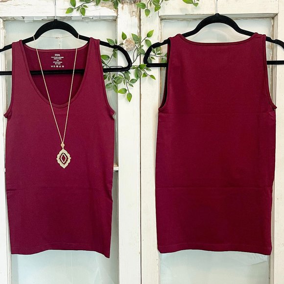 BURGUNDY Stretchy Seamless Camisole - Picture 2 of 4